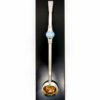 Bomba prata inox com pedra azul bebê - Image 2