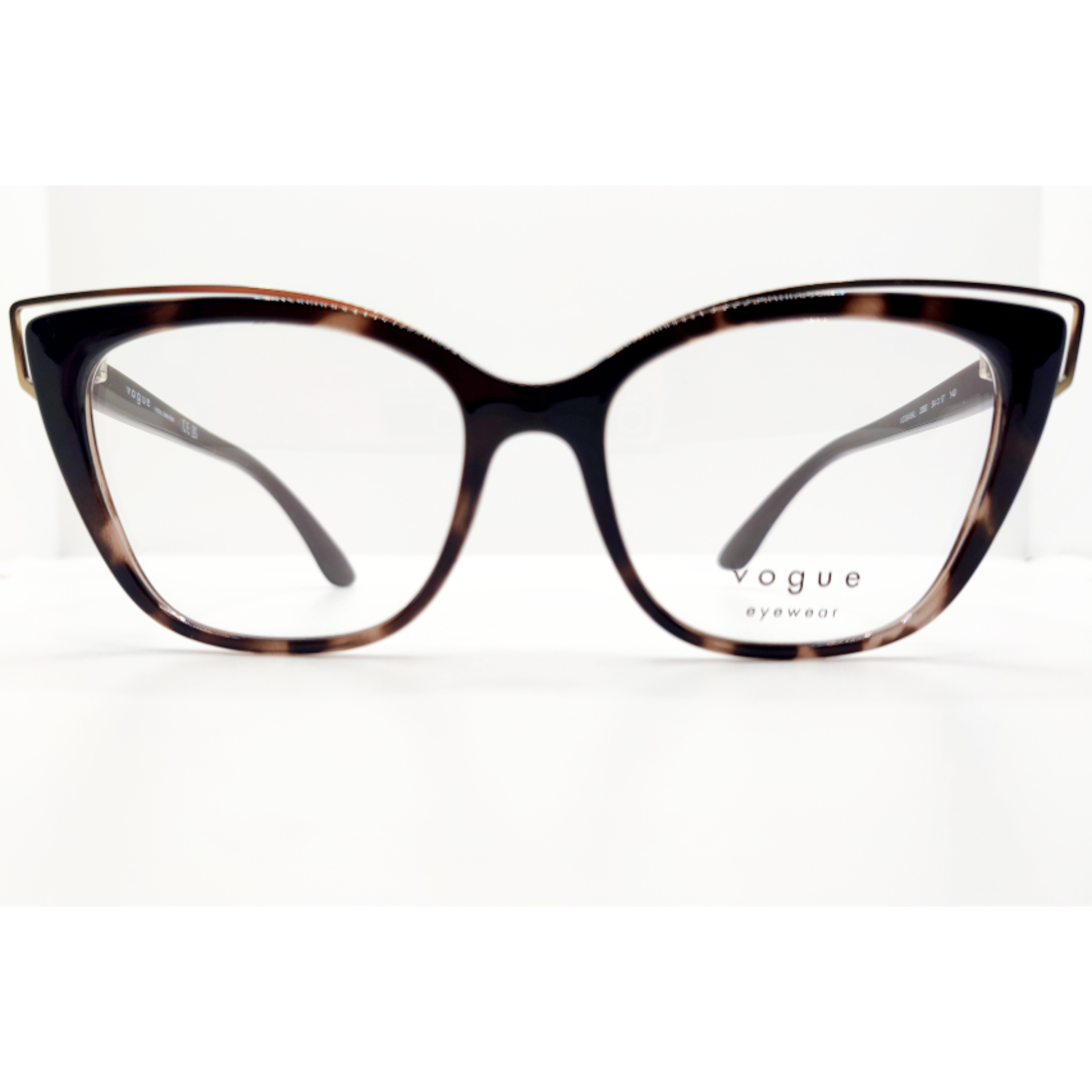Óculos de Grau Feminino Vogue VO5477 Preto Brilho Tamanho 52