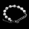Pulseira Domond de Pedra Natural Howlita Branca-KEY DESIGN